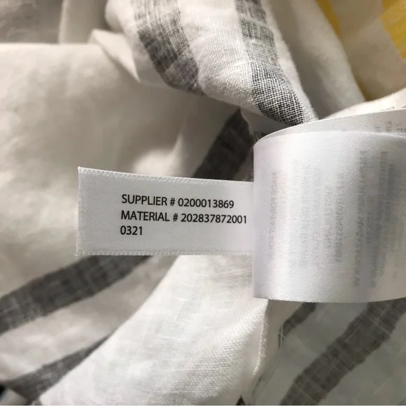 Lauren Ralph Lauren Striped Linen Tunic Top Size 2X White Band Collar Relax Fit - Picture 12 of 15